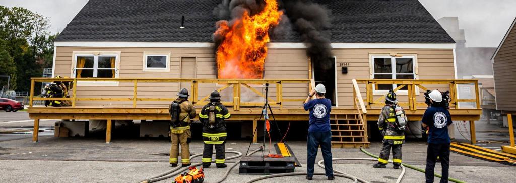 Training structure flaming and smoking window