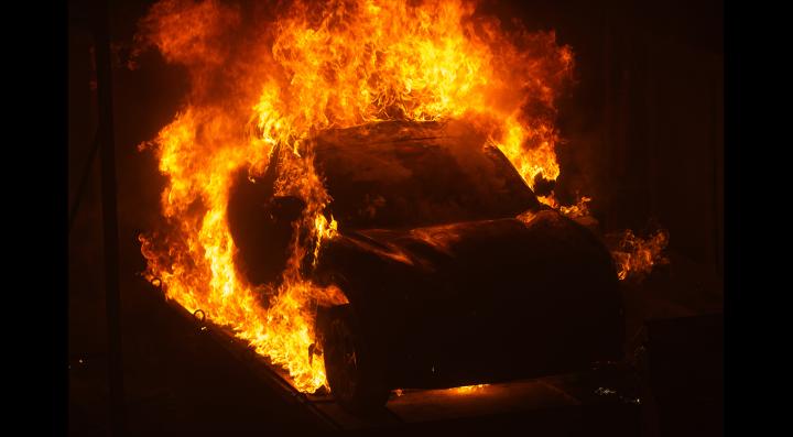 Freeburn experiment to study EV fire behavior