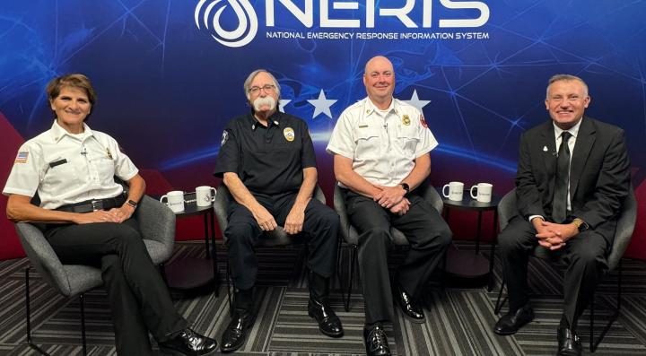 Chief Mary Cameli, Deputy Chief Billy Goldfeder, Chief John Morrison, and Chief Tom Jenkins (Ret.)