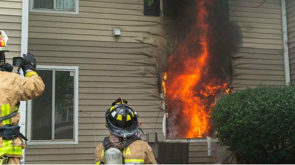  Multi-Story Residential Structures on fire