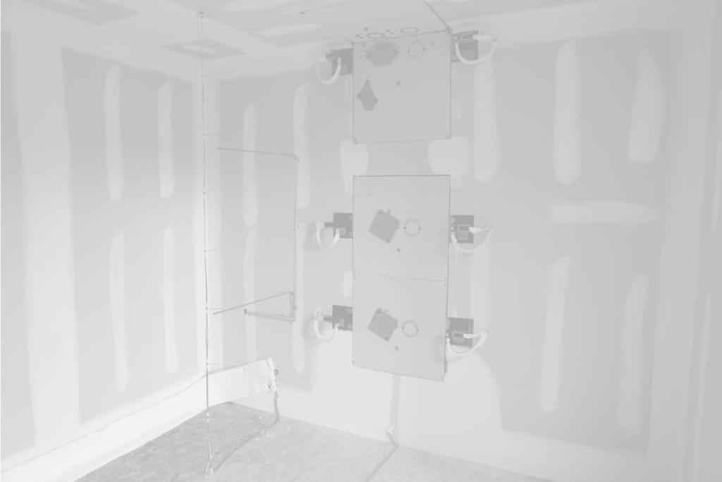 Pre-experiment set-up includes a laser system at three elevations to measure obscuration.