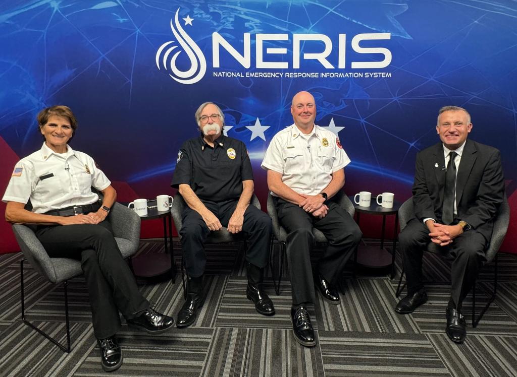 Chief Mary Cameli, Deputy Chief Billy Goldfeder, Chief John Morrison, and Chief Tom Jenkins (Ret.)
