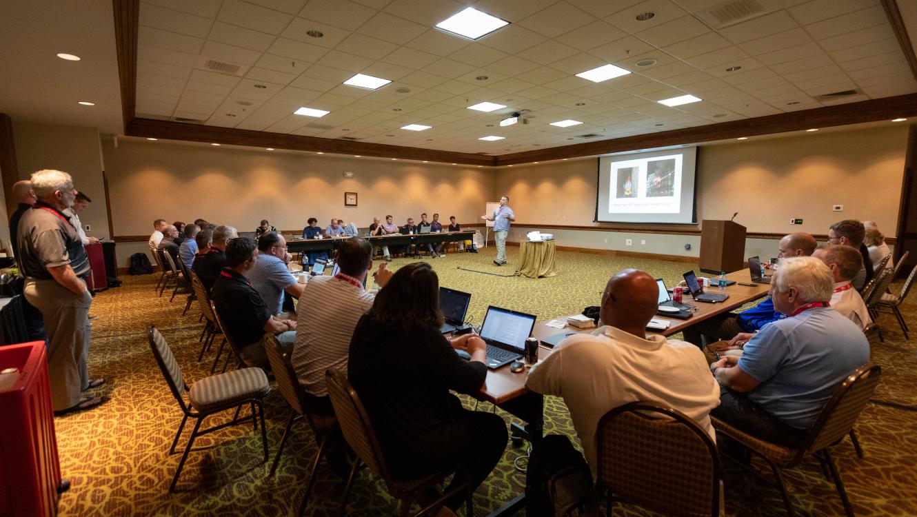 Advisory Board Meetng inside of ballroom