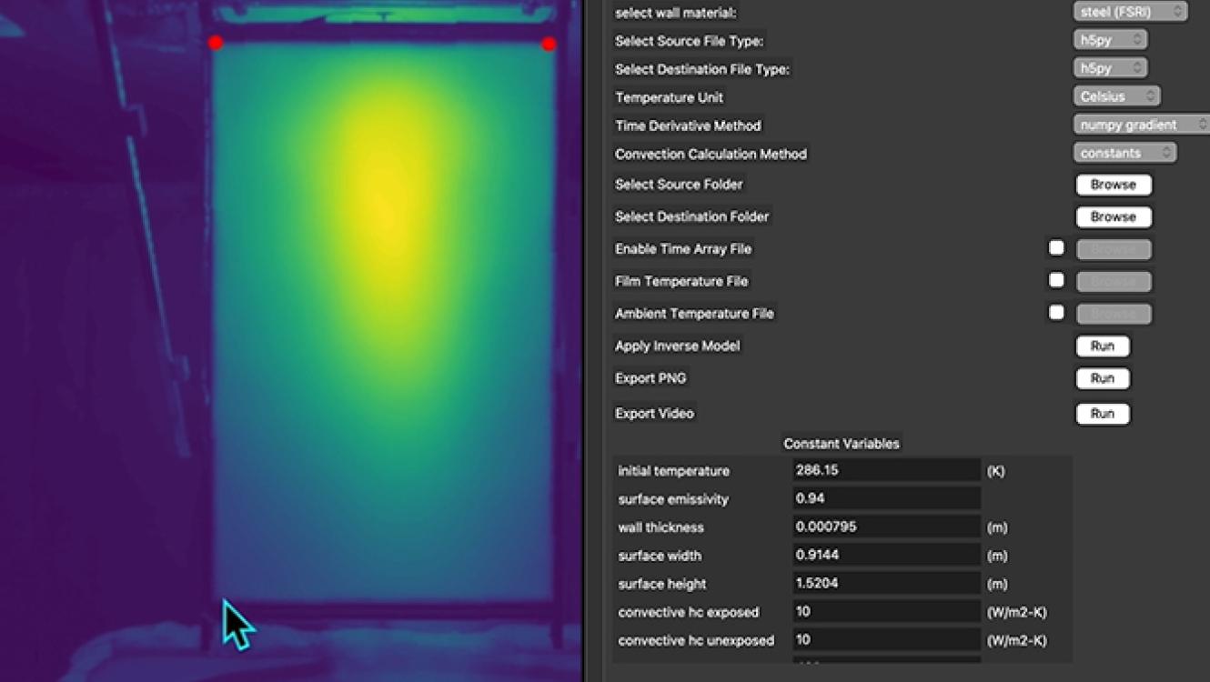 HFITS allows users to calculate heat lux to metal planar surfaces using infrared thermography.