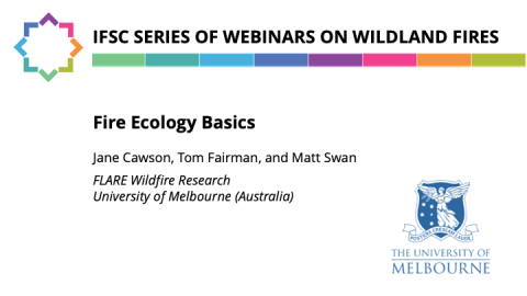 IFSC Series of Webinars on Wildland Fires 
