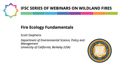 IFSC Series of Webinars on Wildland Fires 