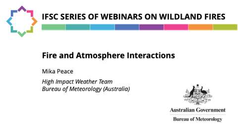 IFSC Series of Webinars on Wildland Fires 