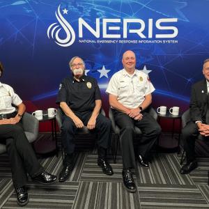 Chief Mary Cameli, Deputy Chief Billy Goldfeder, Chief John Morrison, and Chief Tom Jenkins (Ret.)